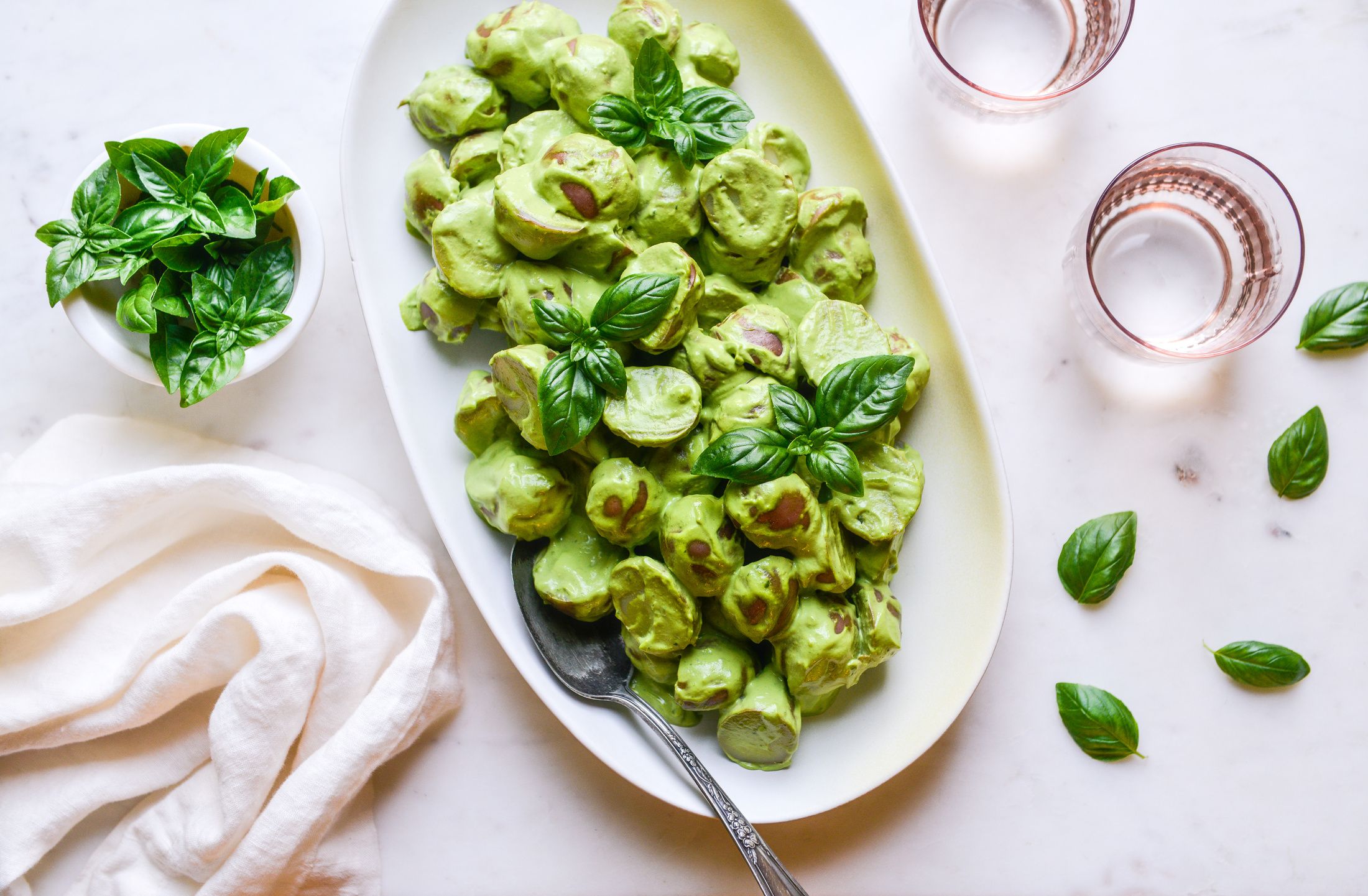 BABY POTATOES WITH A CREAMY CASHEW BASIL SAUCE-DAIRY-FREE-VEGAN-11